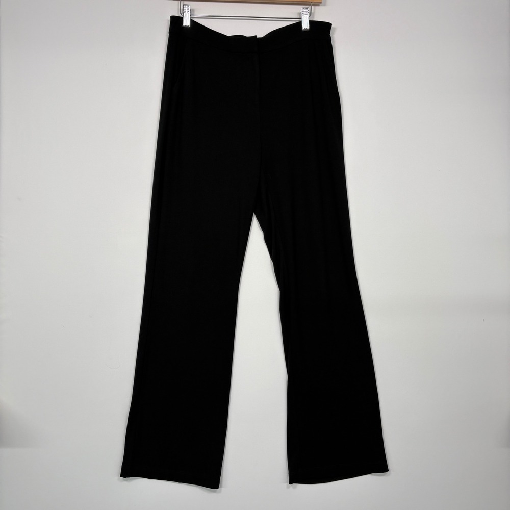 J. Jill Womens Trousers S Black Wearever Collection Wide Leg Knit Pants Office